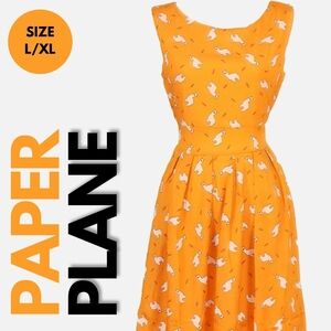 Paper Plane London Llama Print Dress Size L/XL